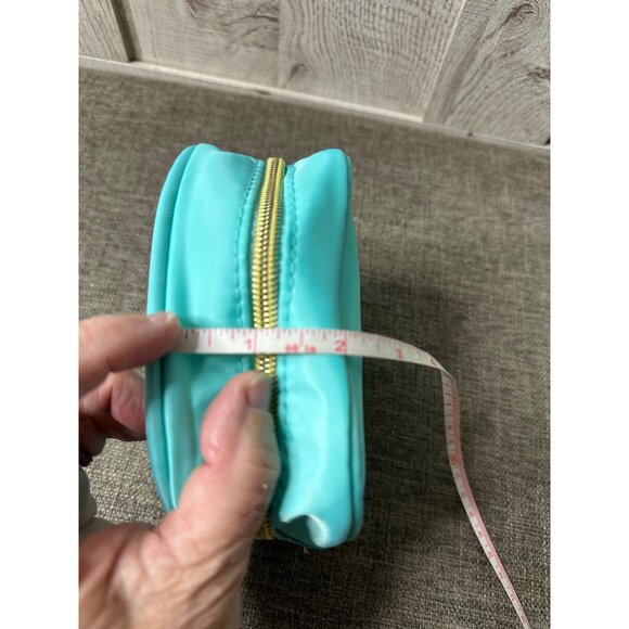 Swim Themed Clear Aqua Cosmetic & Accessory Bag Set With Wristlet - Picture 9 of 10